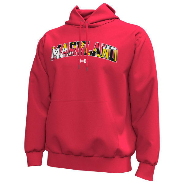 Under Armour Maryland Logo Icon Pullover Hoodie - Men's - Red