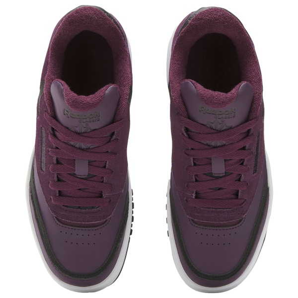 Reebok Club C Extra - Girls' Grade School - Black/Midnight Plum/White - Image 4