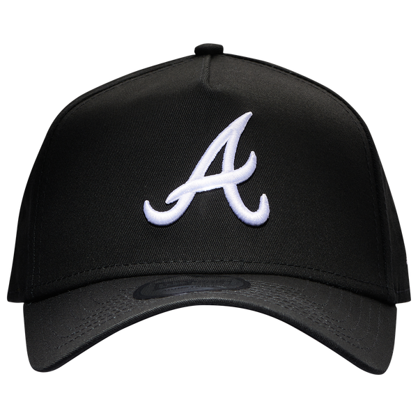 New Era Braves 9Forty A Frame Cap - Men's - Black/White - Image 3