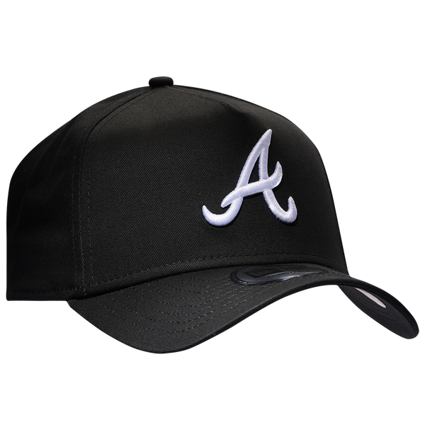 New Era Braves 9Forty A Frame Cap - Men's - Black/White - Image 4