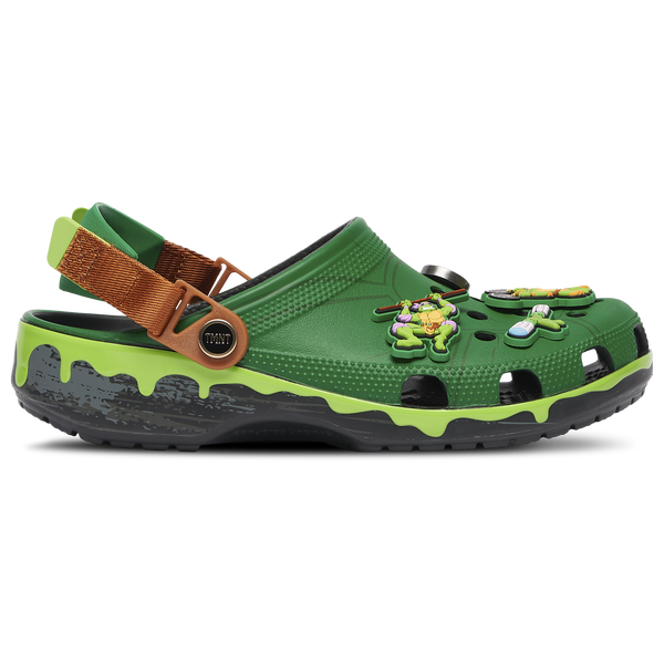 Crocs TMNT Classic Clogs - Men's - Black/Green/Brown - Image 2