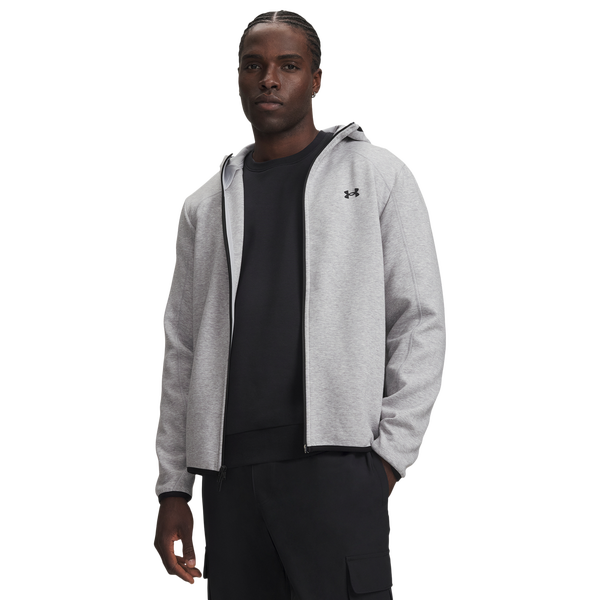 Under Armour Unstoppable Fleece Full Zip - Men's - Gray/Black