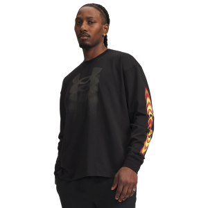 Under Armour HWT Echo Long Sleeve T-Shirt - Men's - Black/Black