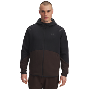 Under Armour Unstoppable Fleece Full-Zip Hoodie - Men's - Black/Kona Brown/Black