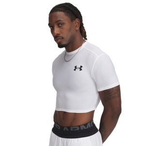 Under Armour Heatgear Og Compression Crop - Men's - White/Black