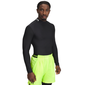 Under Armour Heatgear Og Compression Mock L/S - Men's - White/Black