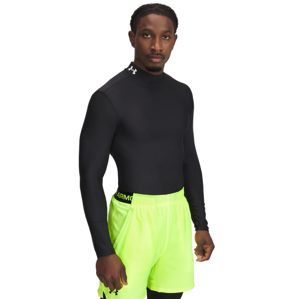 Under Armour Heatgear Og Compression Mock L/S - Men's - White/Black