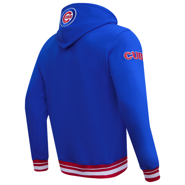 Pro Standard CUBS SCRIPT TAIL RIB FLC PO HOODIE - Men's - Royal Blue/Red - Image 4