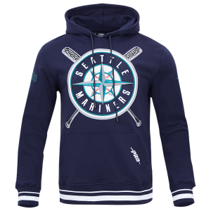 Pro Standard MARINERS MASH UP RIB FLC PO HOODIE - Men's - Midnight Navy