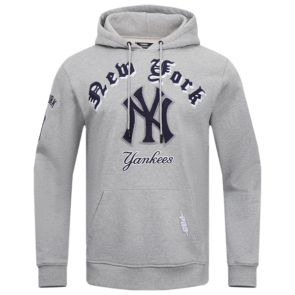 Pro Standard YANKEES OLD ENGLISH FLC PO HOODIE - Men's - Heather Grey