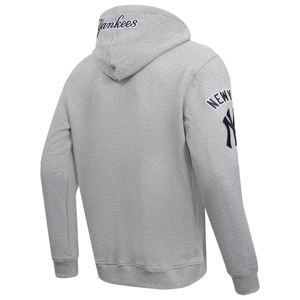 Pro Standard YANKEES OLD ENGLISH FLC PO HOODIE - Men's - Heather Grey - Image 4