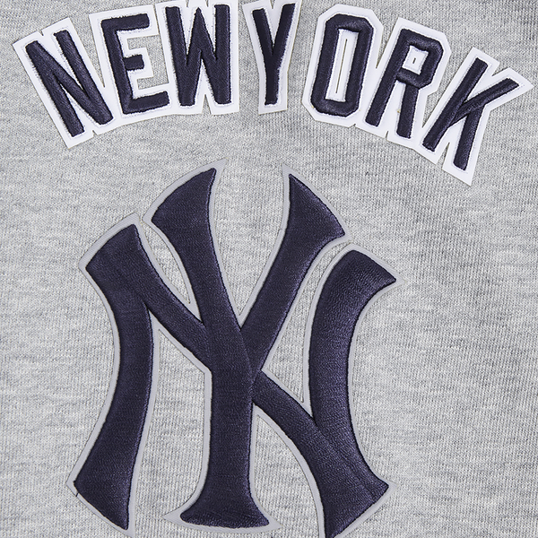 Pro Standard YANKEES OLD ENGLISH FLC PO HOODIE - Men's - Heather Grey - Image 6