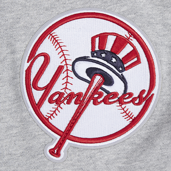 Pro Standard YANKEES OLD ENGLISH FLC PO HOODIE - Men's - Heather Grey - Image 7