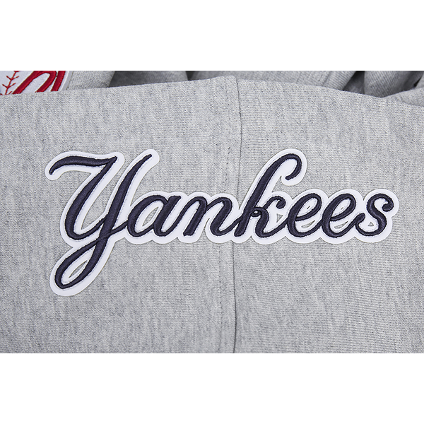 Pro Standard YANKEES OLD ENGLISH FLC PO HOODIE - Men's - Heather Grey - Image 8