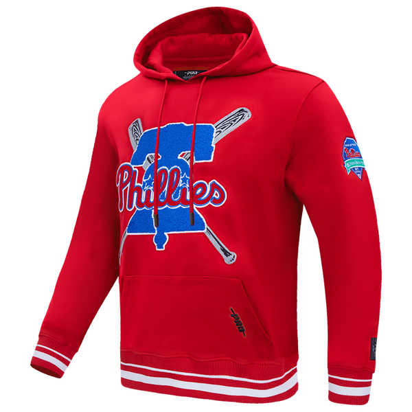 Pro Standard PHILLIES MASH UP M RIB FLC PO HOODIE - Men's - Red - Image 3