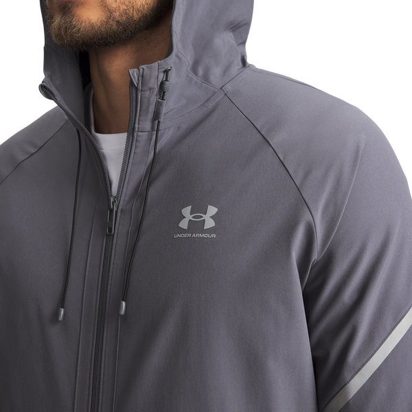 Under Armour Vibe Woven Reflective Jacket - Men's - Gray - Image 3