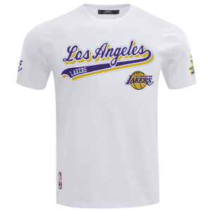 Pro Standard LAKERS SCRIPT TAIL SJ TEE - Men's - White