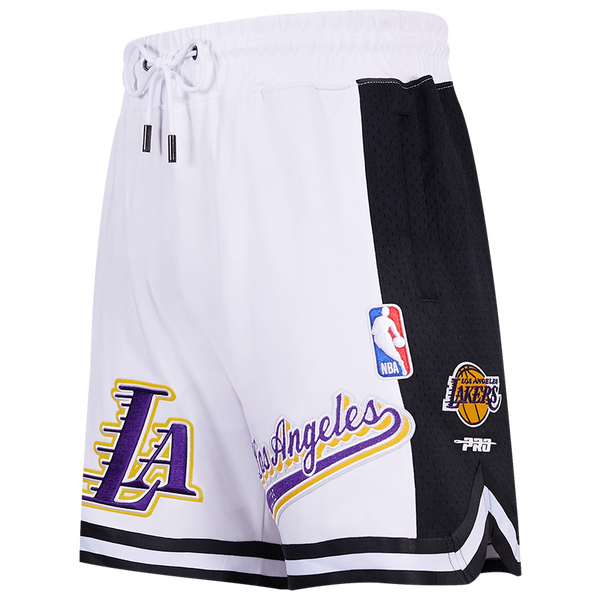 Pro Standard LAKERS SCRIPT TAIL DK 2.0 SHORT - Men's - White/Black - Image 3