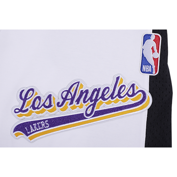 Pro Standard LAKERS SCRIPT TAIL DK 2.0 SHORT - Men's - White/Black - Image 6