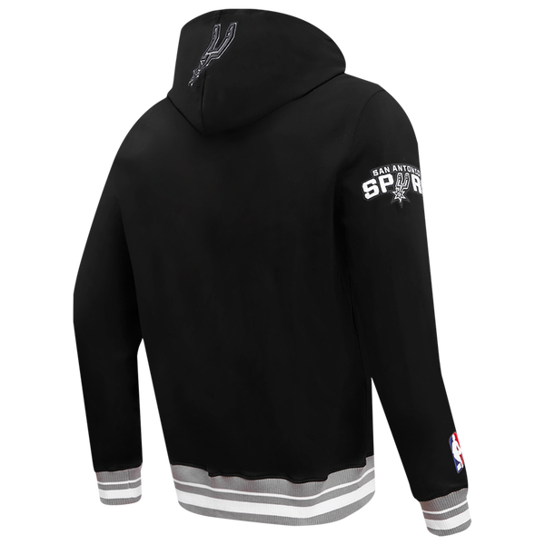 Pro Standard SPURS SCRIPT TAIL RIB FLC PO HOODIE - Men's - Black/Gray - Image 4