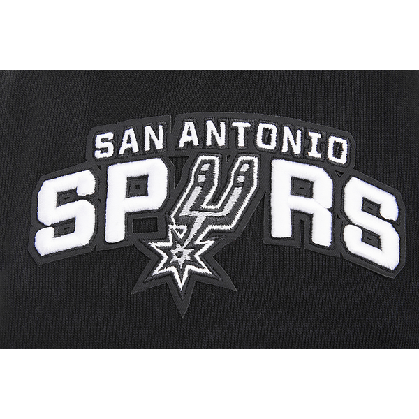 Pro Standard SPURS SCRIPT TAIL RIB FLC PO HOODIE - Men's - Black/Gray - Image 6