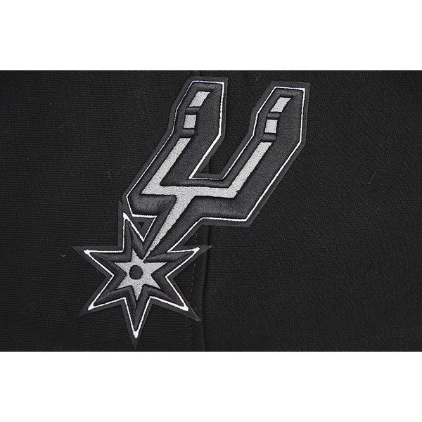 Pro Standard SPURS SCRIPT TAIL RIB FLC PO HOODIE - Men's - Black/Gray - Image 8