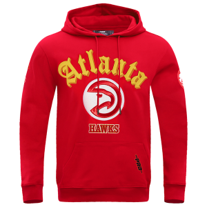 Pro Standard HAWKS OLD ENGLISH FLC PO HOODIE - Men's - Red