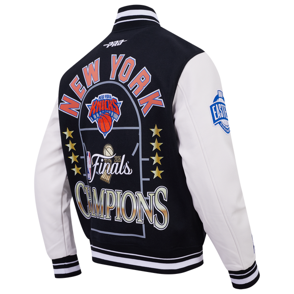 Pro Standard Knicks NBA Finals 2026 Rib Wool Varsity Jacket - Men's - Black - Image 6