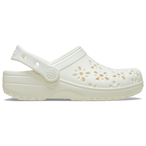 Crocs Floral Cutout Clogs - Girls' Preschool - Chalk