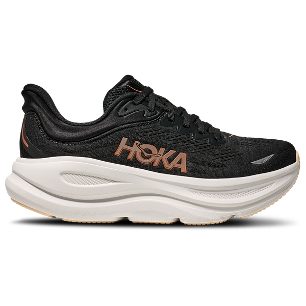 HOKA Bondi 9 - Women's - Black/Rose Gold/White