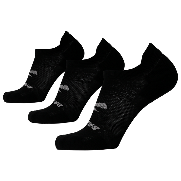 Brooks Run-In 3 Pack No Show Socks - Men's - Black - Image 4