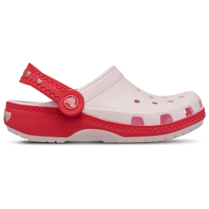 Crocs Vday Clogs With Heart Back Strap - Girls' Preschool - Pink Milk/Digital Raspberry
