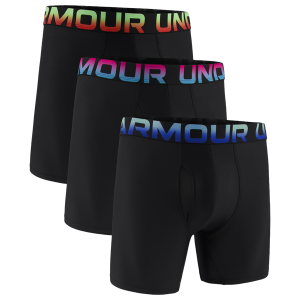Under Armour Performance Tech Boxer Brief- Solid 6 IN 3PK - Men's - Lumos Lime/Pink Rave/Refreshmint