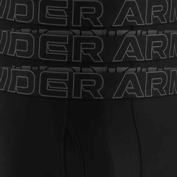 Under Armour Performance Tech Boxer Brief- Solid 6 IN 3PK - Men's - Black/Black/Black - Image 6