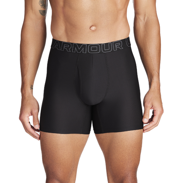Under Armour Performance Tech Mesh Boxer Brief- Solid 6IN 3PK - Men's - Black/Black/Black