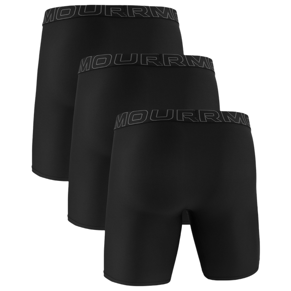 Under Armour Performance Tech Mesh Boxer Brief- Solid 9IN 3PK - Men's - Black/Black/Black - Image 4