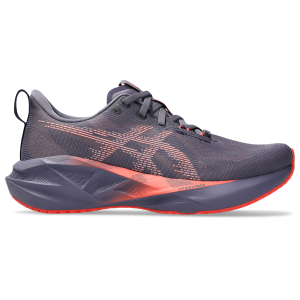 ASICS® Novablast 5 - Women's - Grey/Purple/Coral Reef