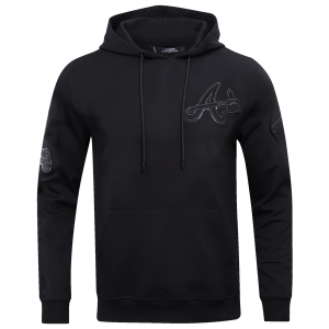 Pro Standard BRAVES TRIPLE BLACK DK PO HOODIE - Men's