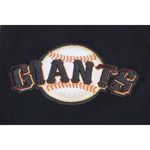 Pro Standard GIANTS MASH UP RIB FLC PO HOODIE - Men's - Black/Orange - Image 9