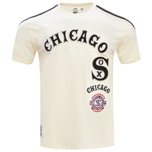 Pro Standard WHITE SOX RETRO CLASSIC SJ STRIPED TEE - Men's - Eggshell/Black