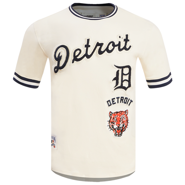 Pro Standard TIGERS RETRO CLASSIC DK TEE - Men's - Eggshell/Midnight Navy
