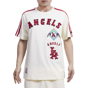 Pro Standard ANGELS RETRO CLASSIC SJ STRIPED TEE - Men's - Eggshell/Red