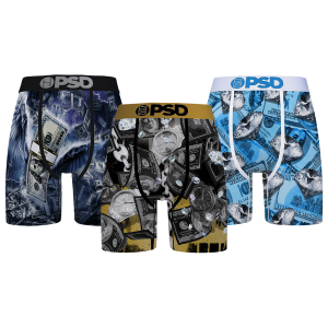 PSD High Roller 3 Pack Briefs - Men's - Black/Blue/White