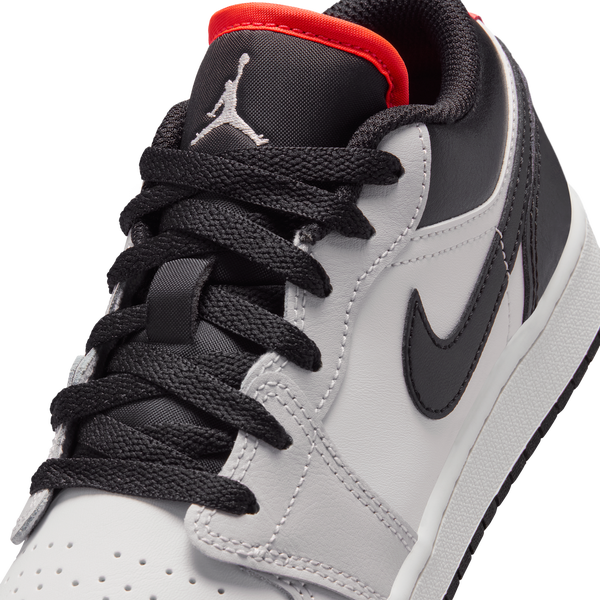 Jordan AJ 1 Low - Boys' Grade School - Black/Black/Summit White - Image 7