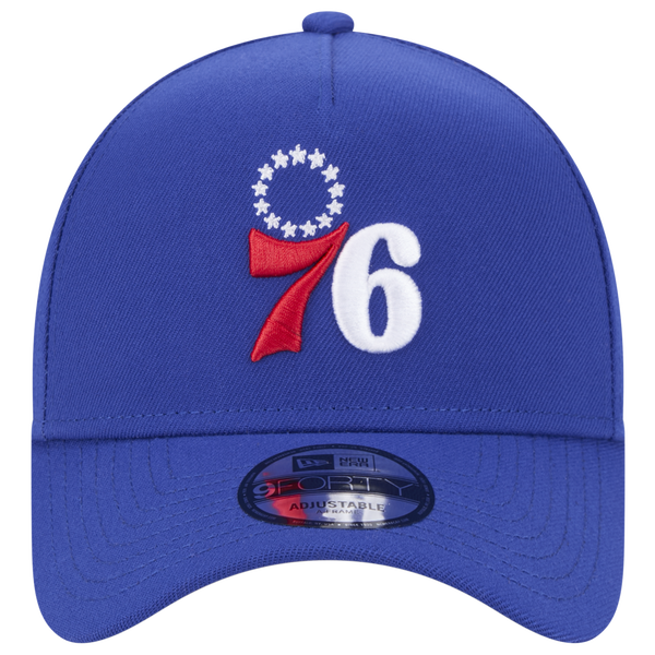 New Era 76ers A-Frame 9FORTY Adjustable Hat - Men's - Blue - Image 2