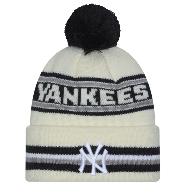 New Era Yankees Striped Classic Pomknit - Adult - White/Navy