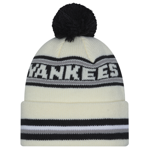New Era Yankees Striped Classic Pomknit - Adult - White/Navy - Image 3