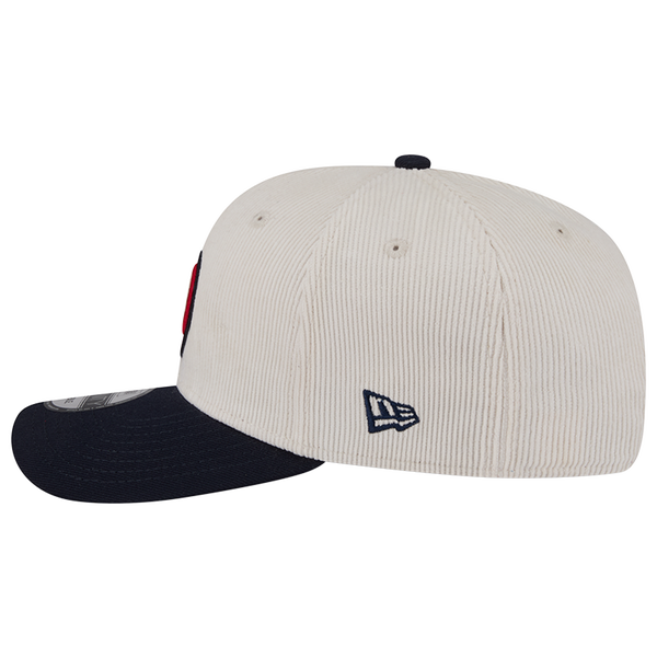 New Era Braves 9Seventy Cord Loyal Cap - Adult - White/Navy - Image 4