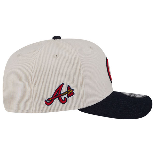 New Era Braves 9Seventy Cord Loyal Cap - Adult - White/Navy - Image 5