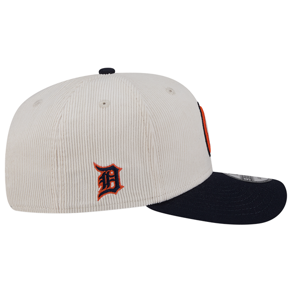 New Era Tigers 9Seventy Cord Loyal Cap - Adult - White/Navy - Image 5